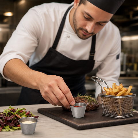 Ramekins 2.5oz Stainless Steel for Dining Experience