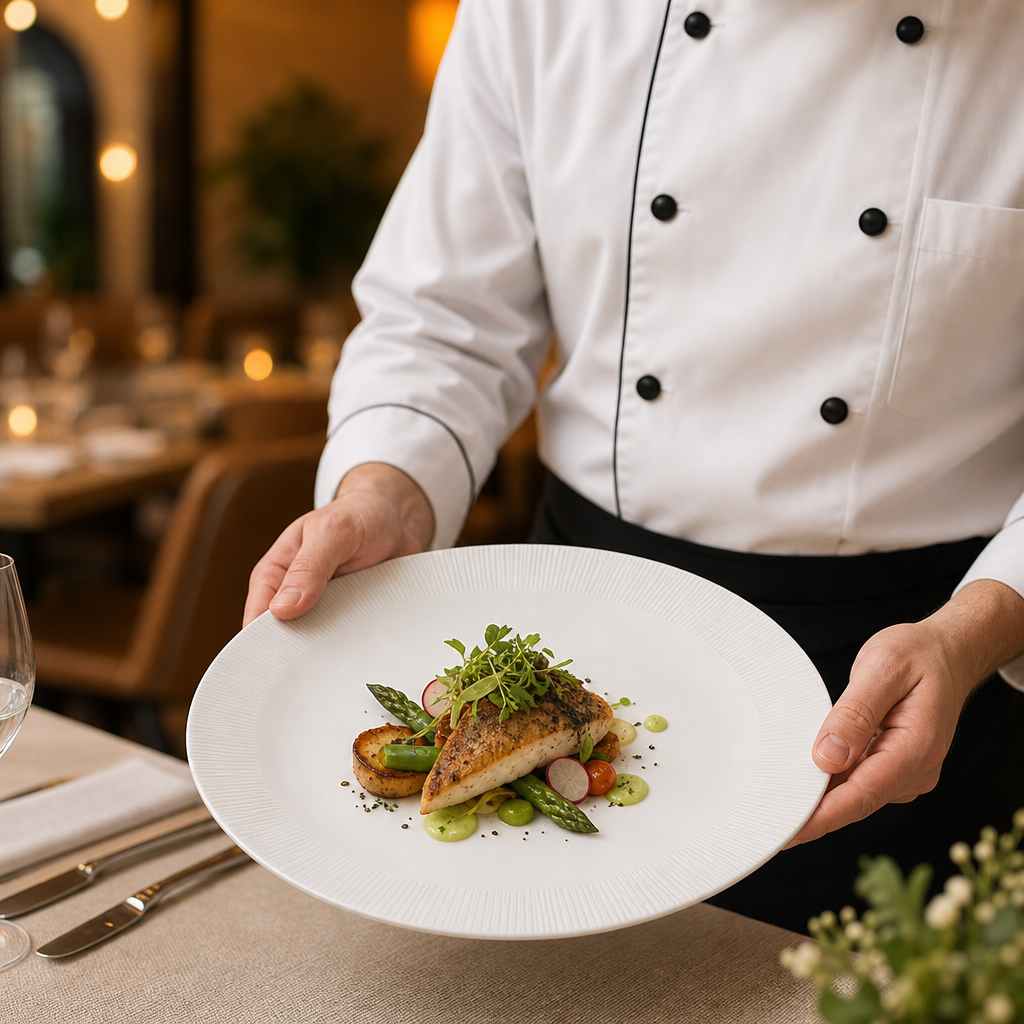 Oval Plates x Embossed 350 267mm Porcelain for Restaurants (Pack of 12)