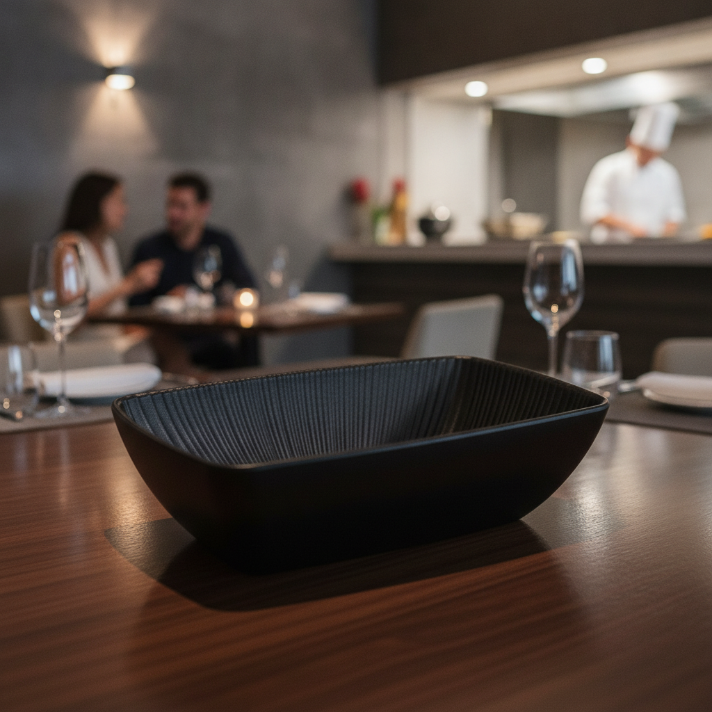 Melamine Black Bowl 1.5L for Stylish Dining (Pack of 1)