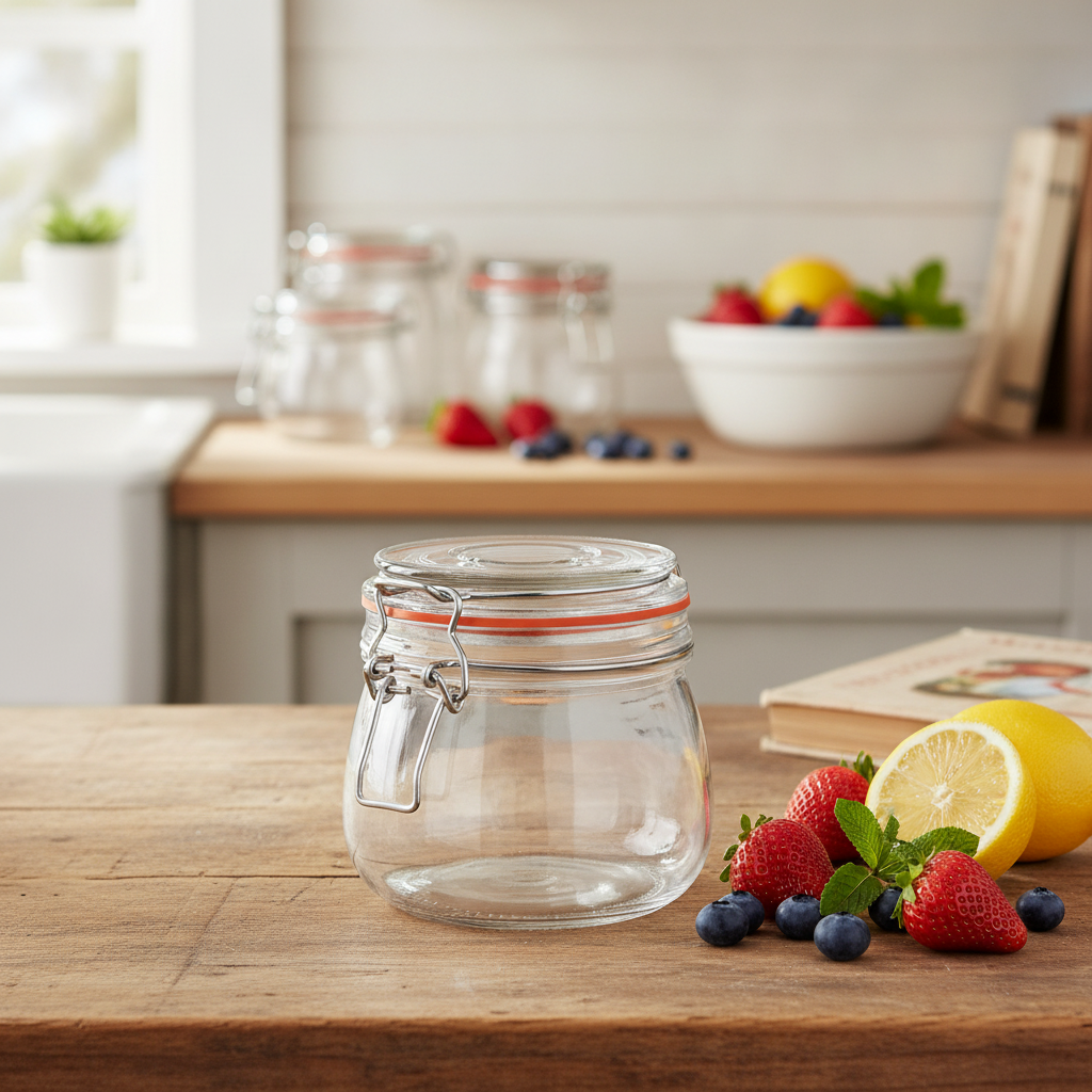 Glass Clip Top Preserve Jar 500ml for Home Preserving