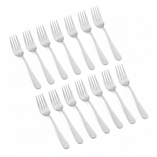 18/0 Stainless Steel Table Forks with Stonewash Finish 206(L)mm for Dining (Pack of 12)