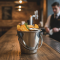 Stainless Steel Mini Chip Bucket 500ml for Pub Serving