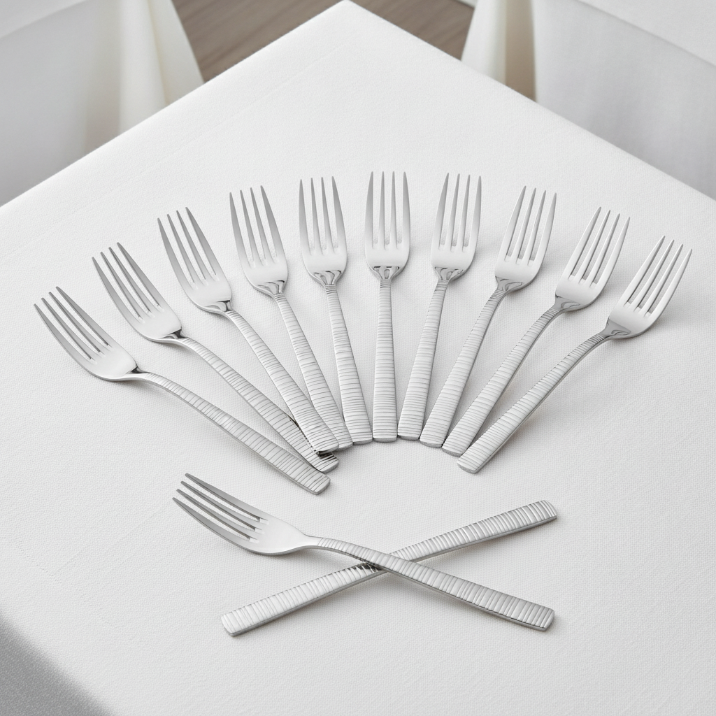 Stainless Steel Table Forks for Modern Dining (Pack of 12)