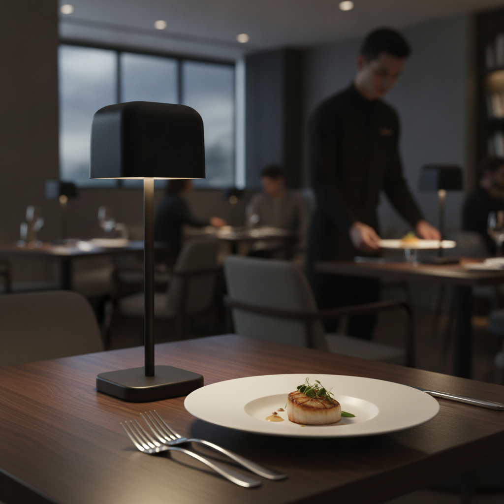 Aluminium Cordless Table Lamp 200mm for Indoor & Outdoor Use