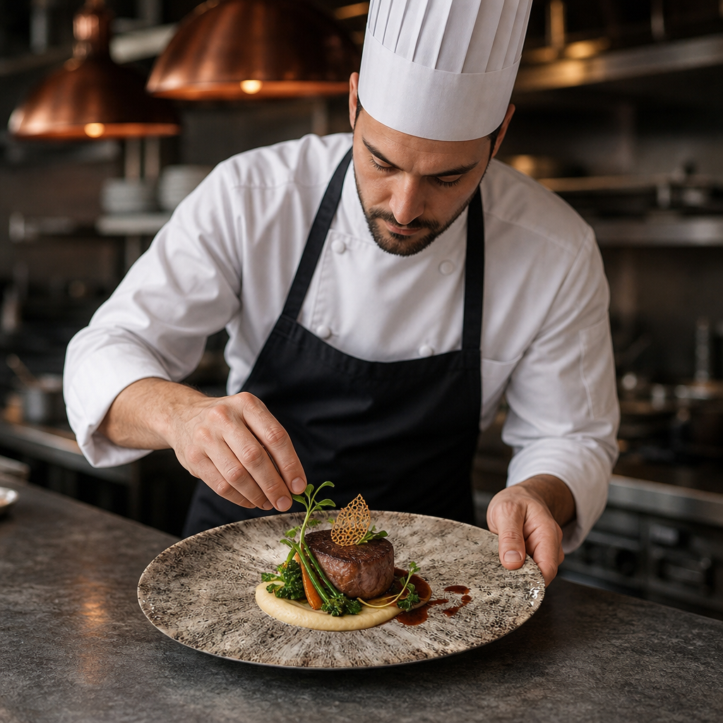 Chefs Plates Brown Vitrified Ceramic for Creative Plating (Pack of 12)
