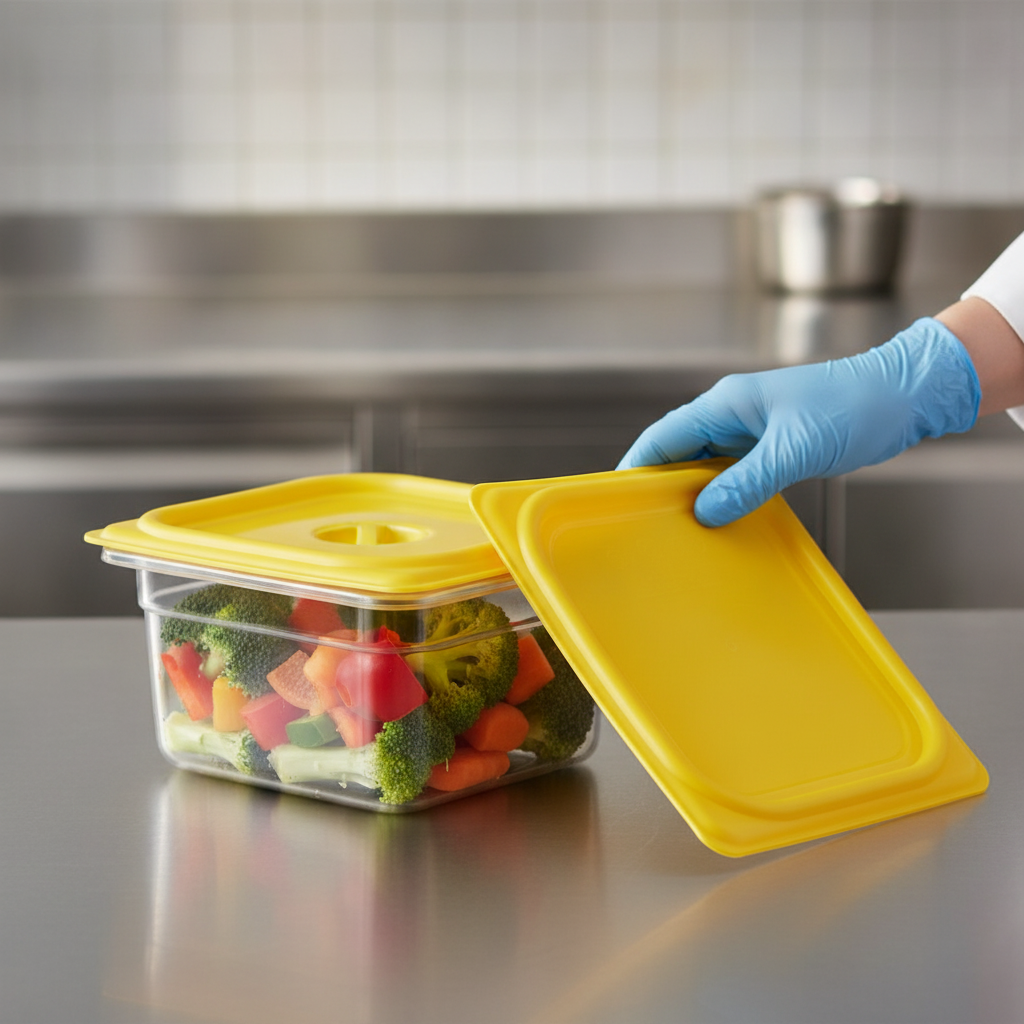Polypropylene Seal Lid 1/6 GN Yellow for Food Storage