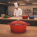 Cast Iron Round Casserole Dish 3.2L for Events