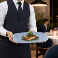 Oblong Plates x 350 187mm Vitrified Ceramic for Restaurants (Pack of 6)