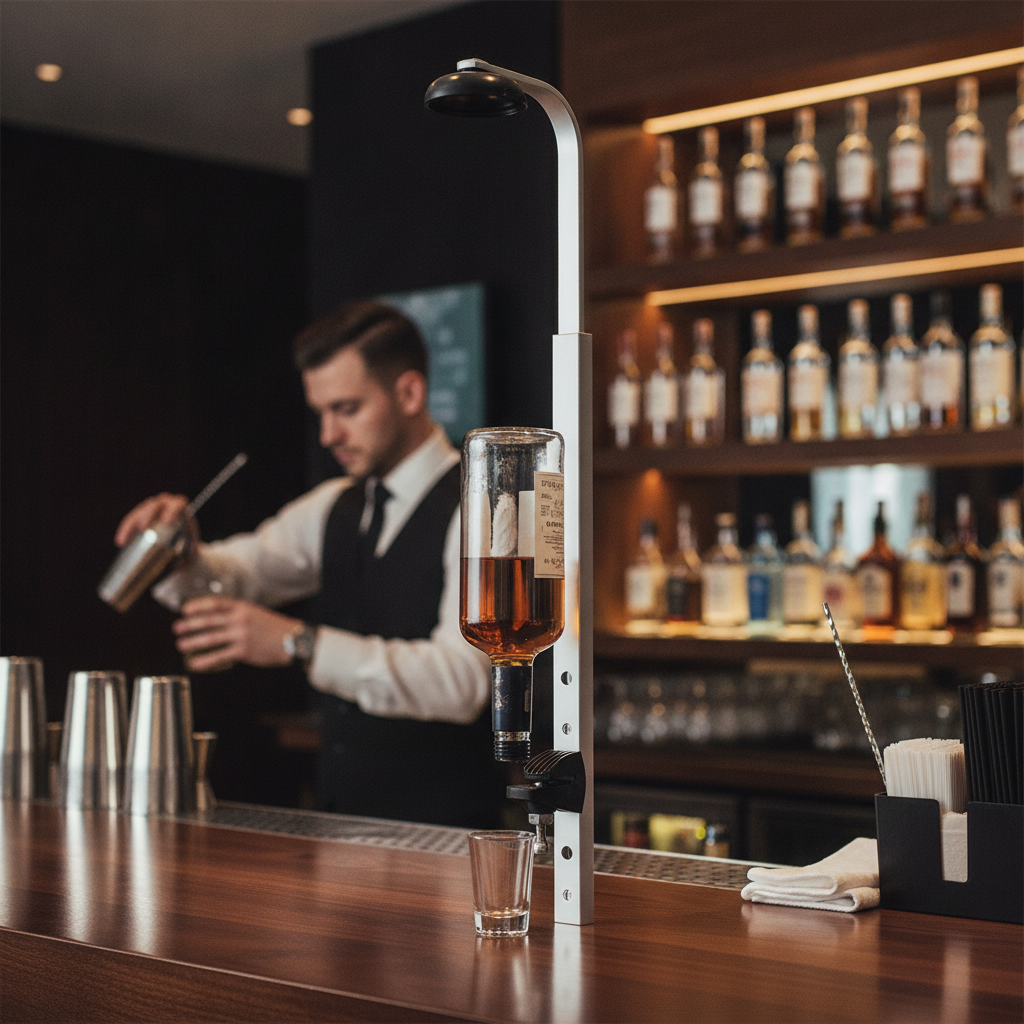 Aluminium Single Bottle Bar Optic Holder 390mm for Efficient Service