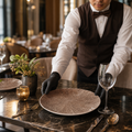 Coupe Plates 165mm Brown Vitrified Ceramic for Stylish Dining (Pack of 12)