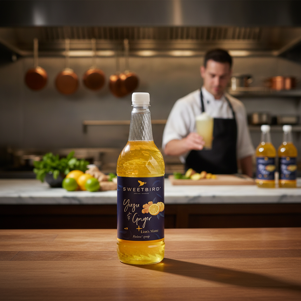 Natural Yuzu & Ginger Syrup 1L for Refreshing Beverages