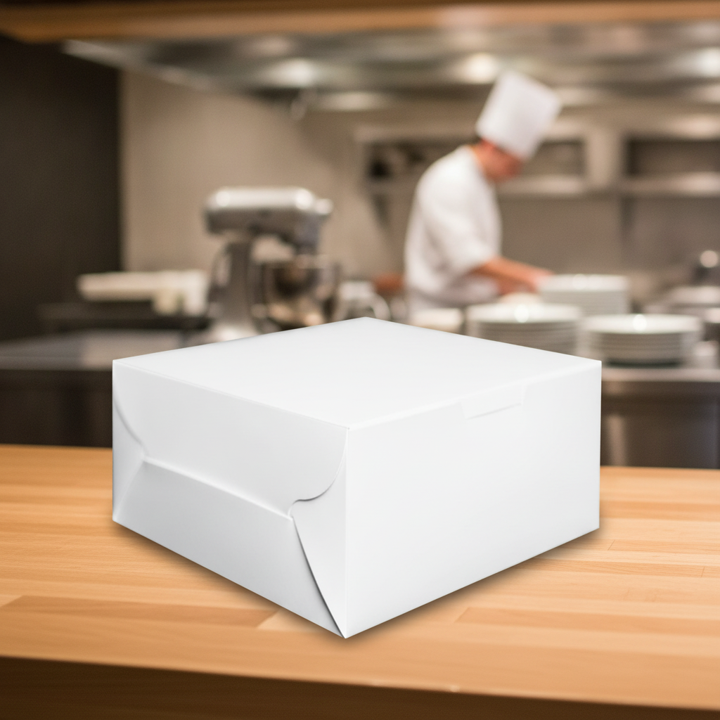 Paperboard Cake Box 6x6in for Bakeries (Pack of 250)