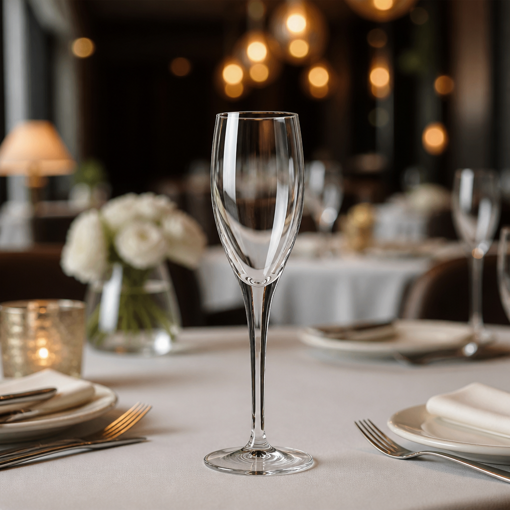 Crystal Champagne Flutes 150ml for Fine Dining (Pack of 24)