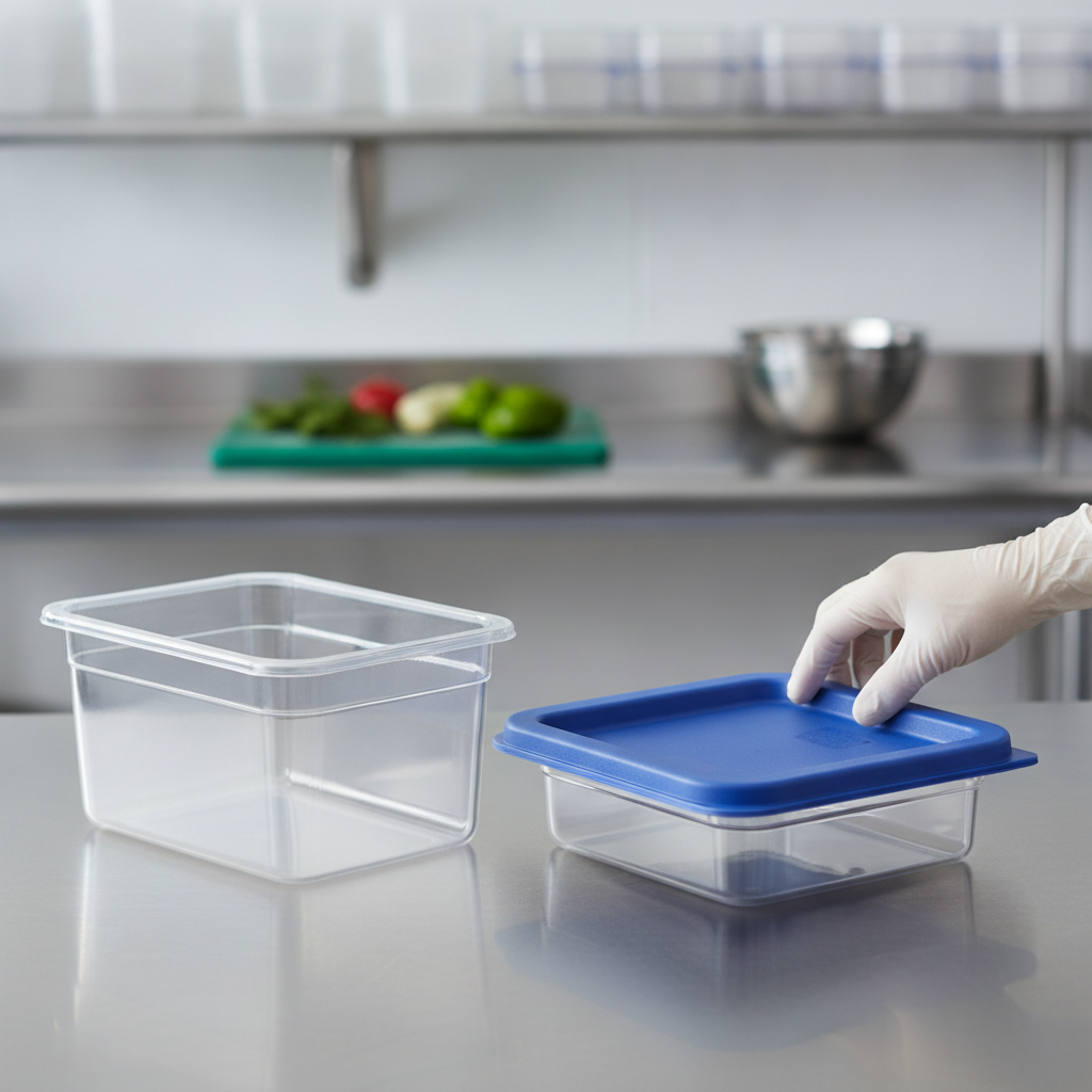 Polyethylene Square Food Storage Container Lid for Food Prep