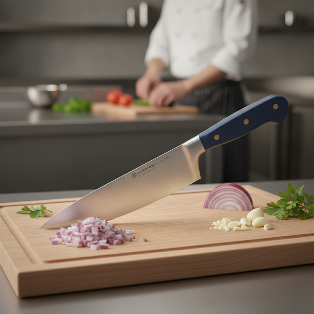 High-Carbon Steel Chef Knife 20cm for Food Preparation