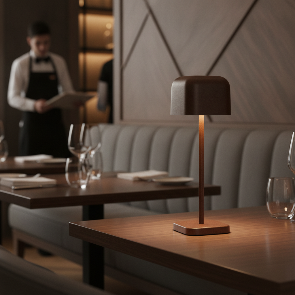 Aluminium Cordless Table Lamp 200mm for Indoor & Outdoor Use
