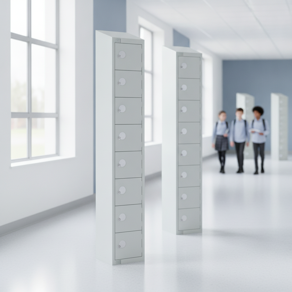 Powder Coated Steel Lockers 450mm Deep for Schools & Workplaces