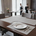 Silicone Placemat Silver 305x406mm for Dining Tables (Pack of 12)
