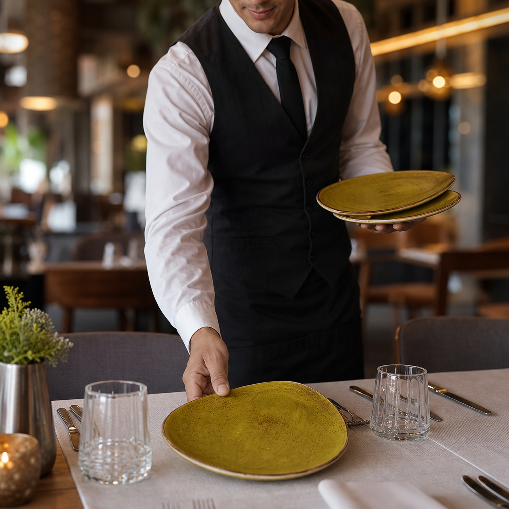 Plates 370mm Ceramic for Contemporary Dining (Pack of 6)