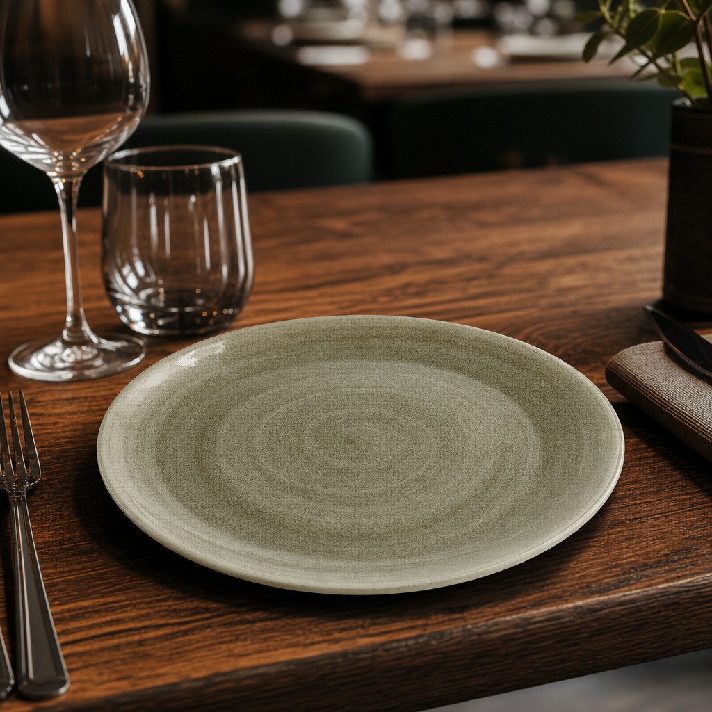 Round Coupe Plates 217mm Porcelain for Restaurants & Pubs (Pack of 12)