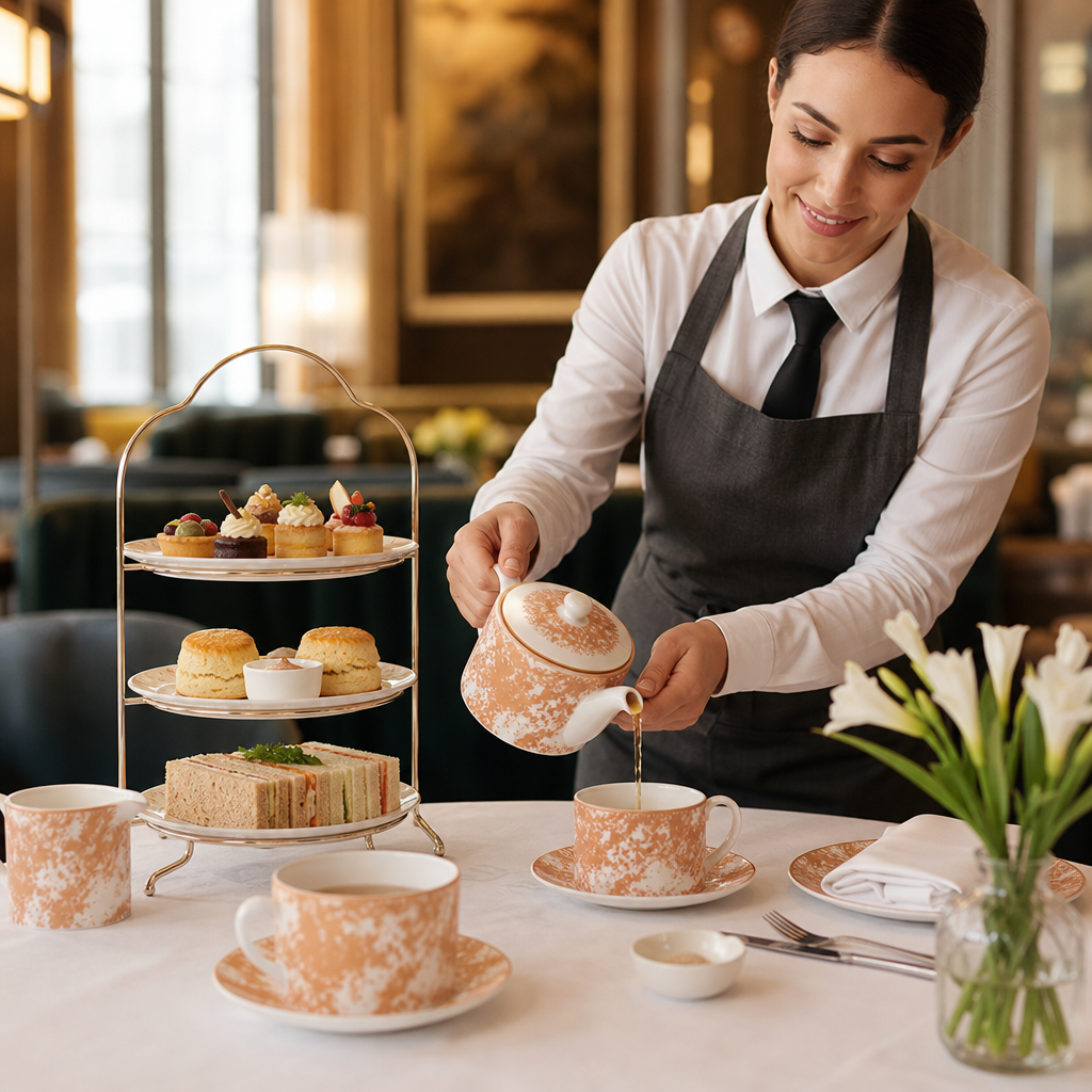 Crushed Velvet Charnwood Cups 220ml Copper Bone China for Afternoon Tea (Pack of 6)