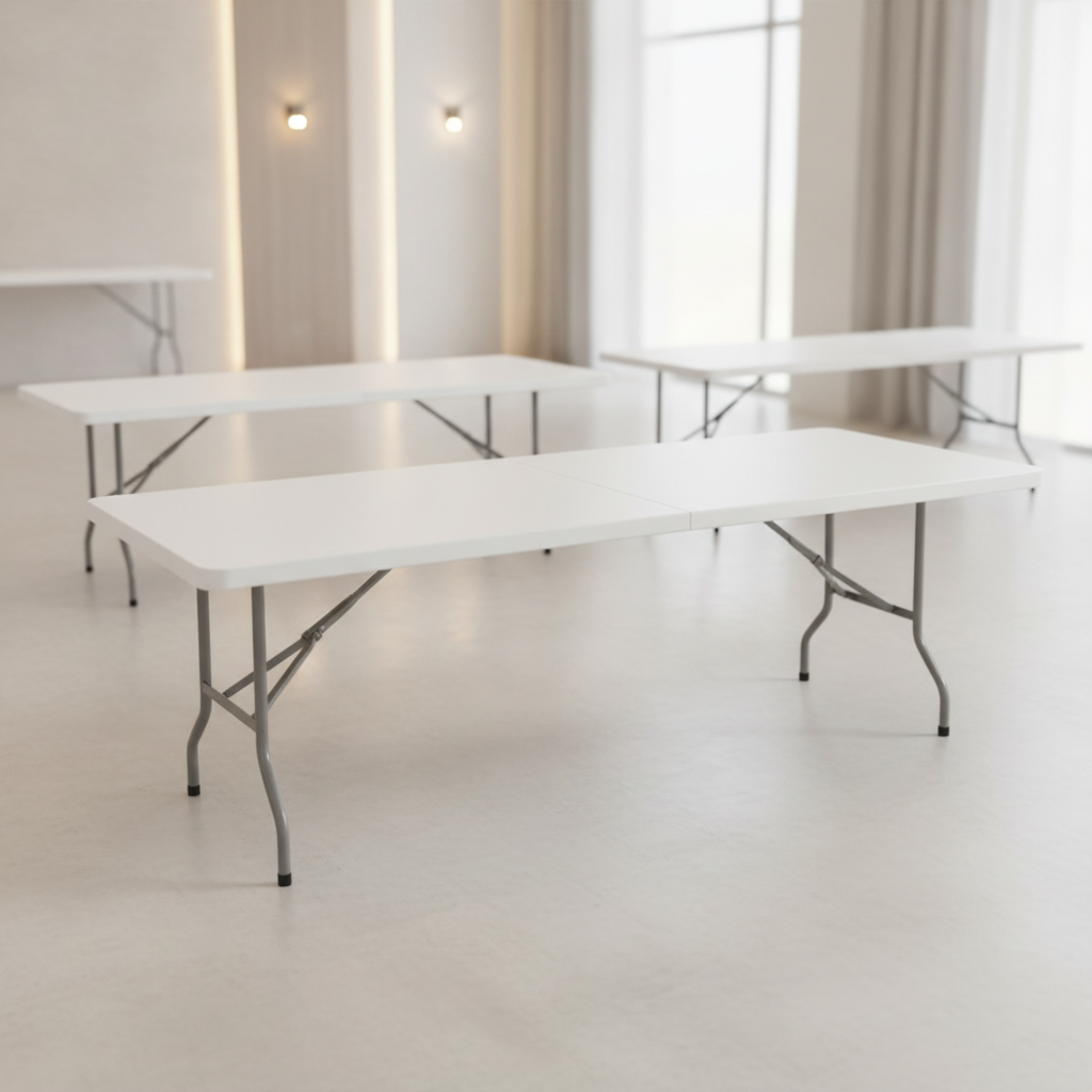 HDPE Rectangular Folding Table 8ft for Catering & Events