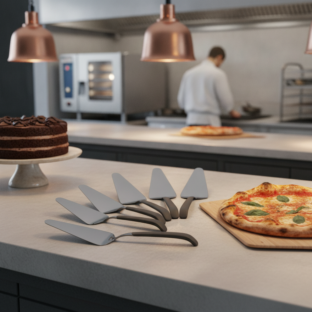 18/10 Stainless Steel Cake and Pizza Server for Catering (Pack of 6)