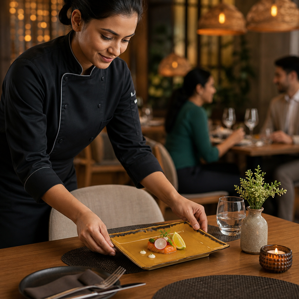Rectangular Trays Mustard Vitrified Porcelain for Hospitality (Pack of 6)