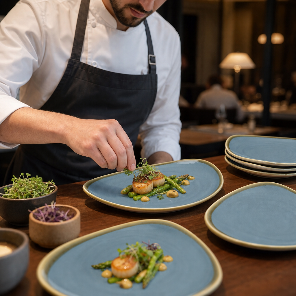 Triangular Plates 280mm Porcelain for Modern Dining (Pack of 4)