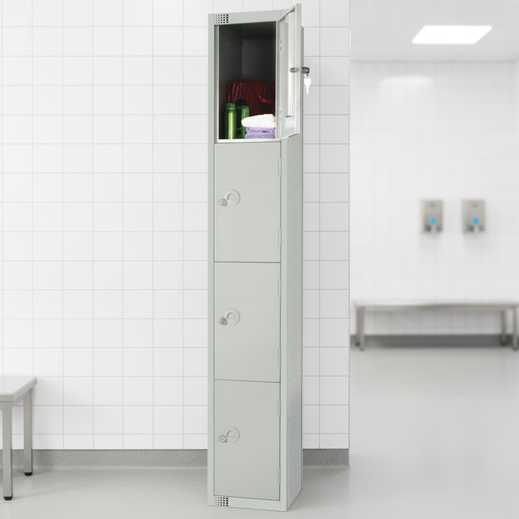 Powder Coated Steel Lockers 450mm Deep for Hygiene-Critical Environments