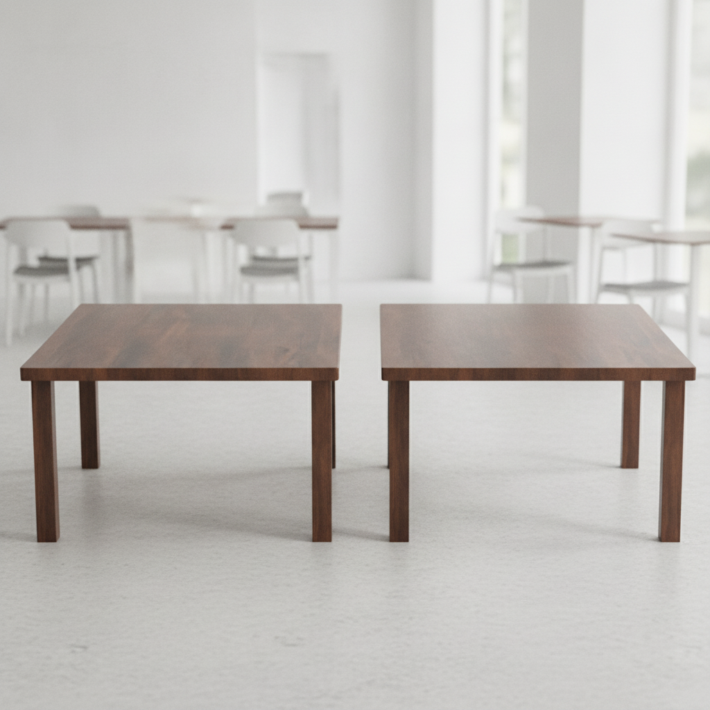 Walnut Rectangular Laminate Table Top 1200x700mm for Dining Areas (Pack of 2)