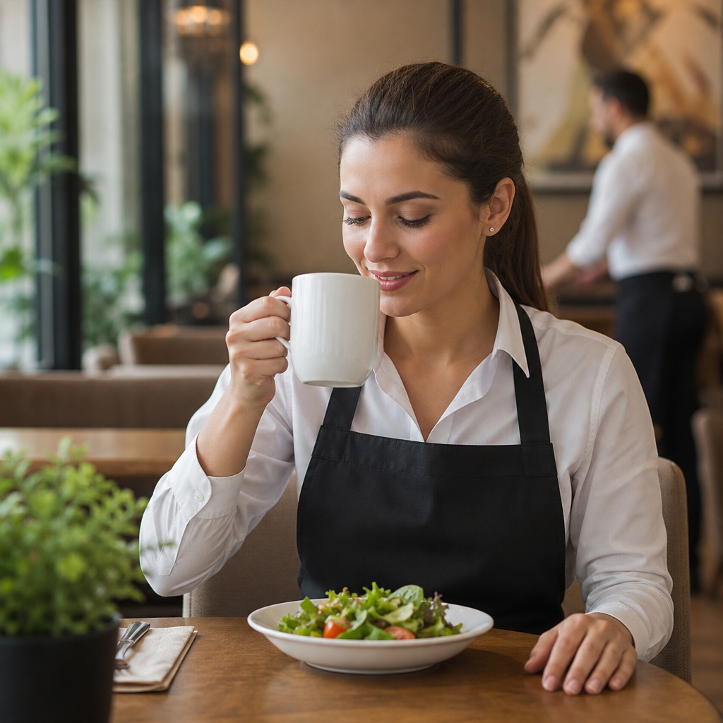Large Rounded Mugs 410ml Porcelain for Cafés & Restaurants (Pack of 6)