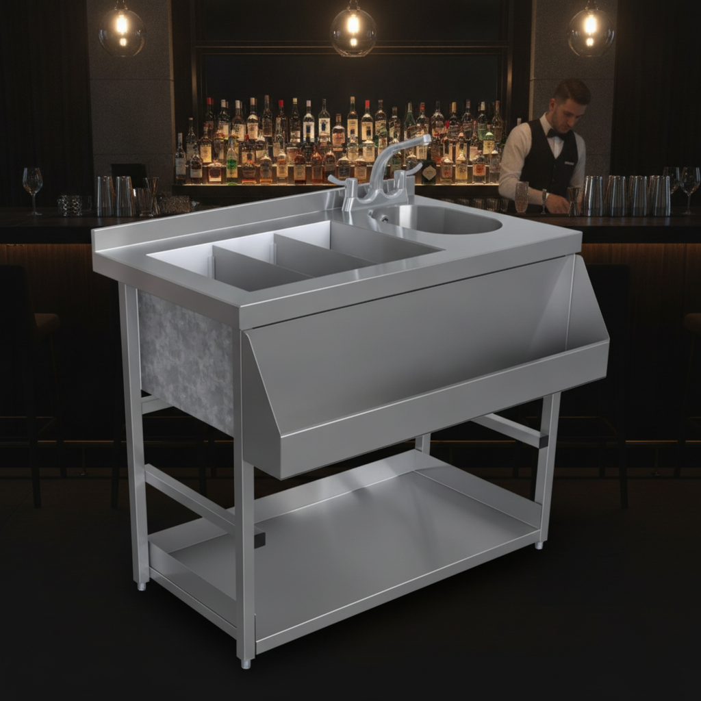 Stainless Steel Modular Bar Cocktail Station for Hospitality