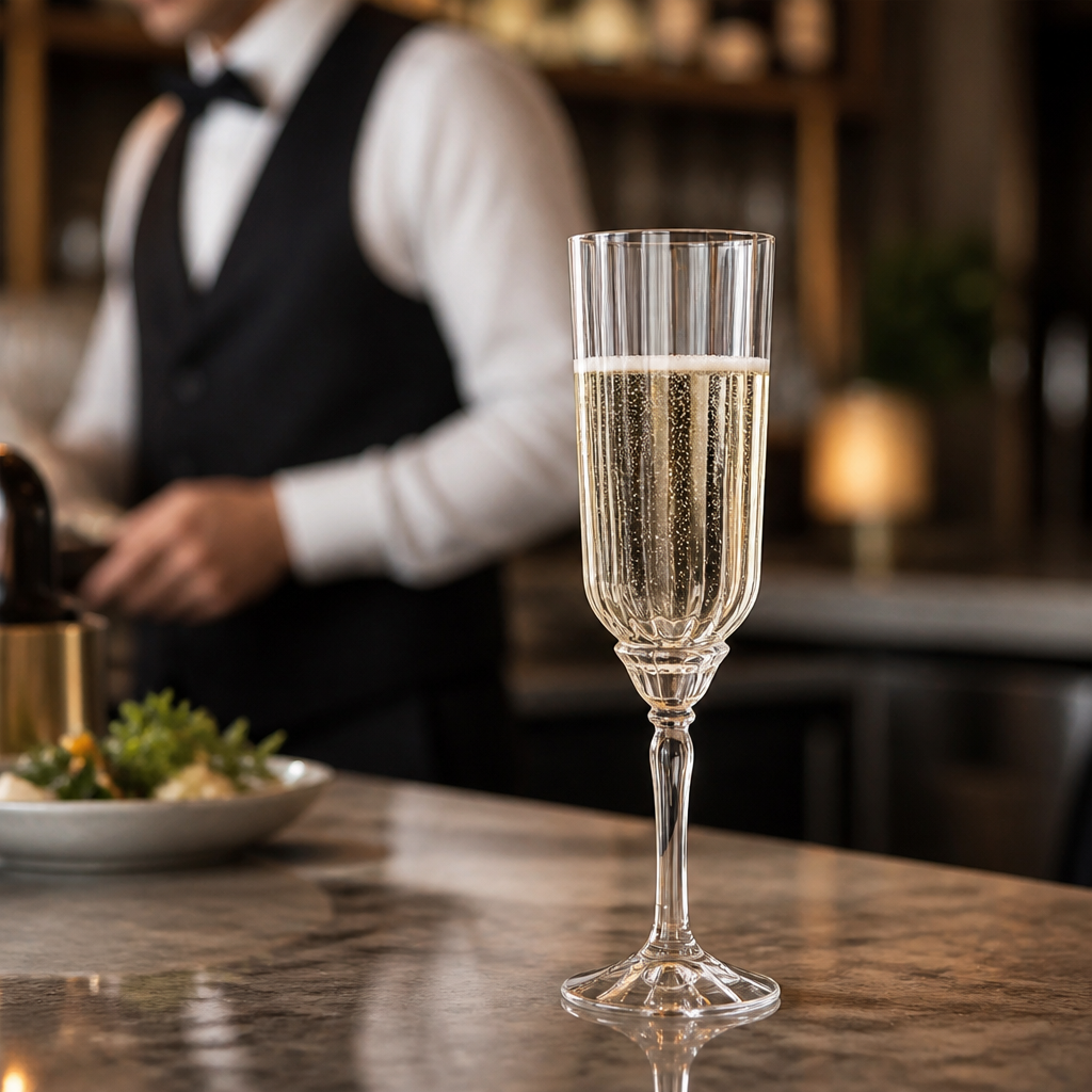 Laser-Cut Prosecco Glasses 210ml for Bars & Restaurants (Pack of 24)