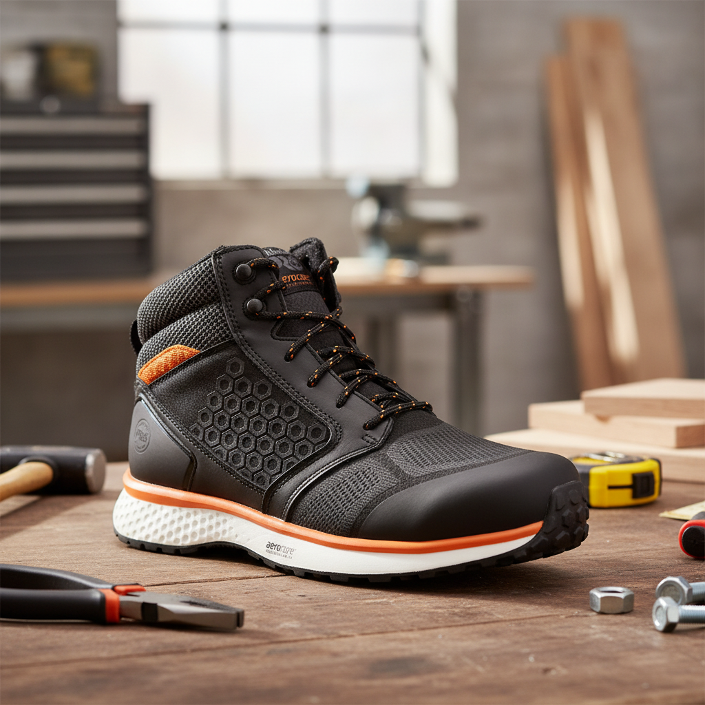 Synthetic Leather Black Safety Boots for Workplace Protection