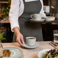 Vitrified Stoneware Natural Saucers 140mm for Serving (Pack of 36)