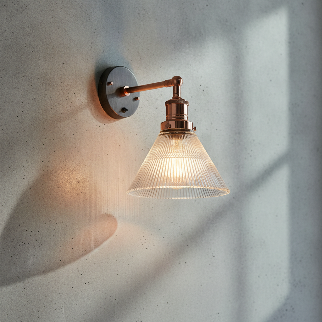 Glass Funnel Wall Light 290mm for Indoor Use