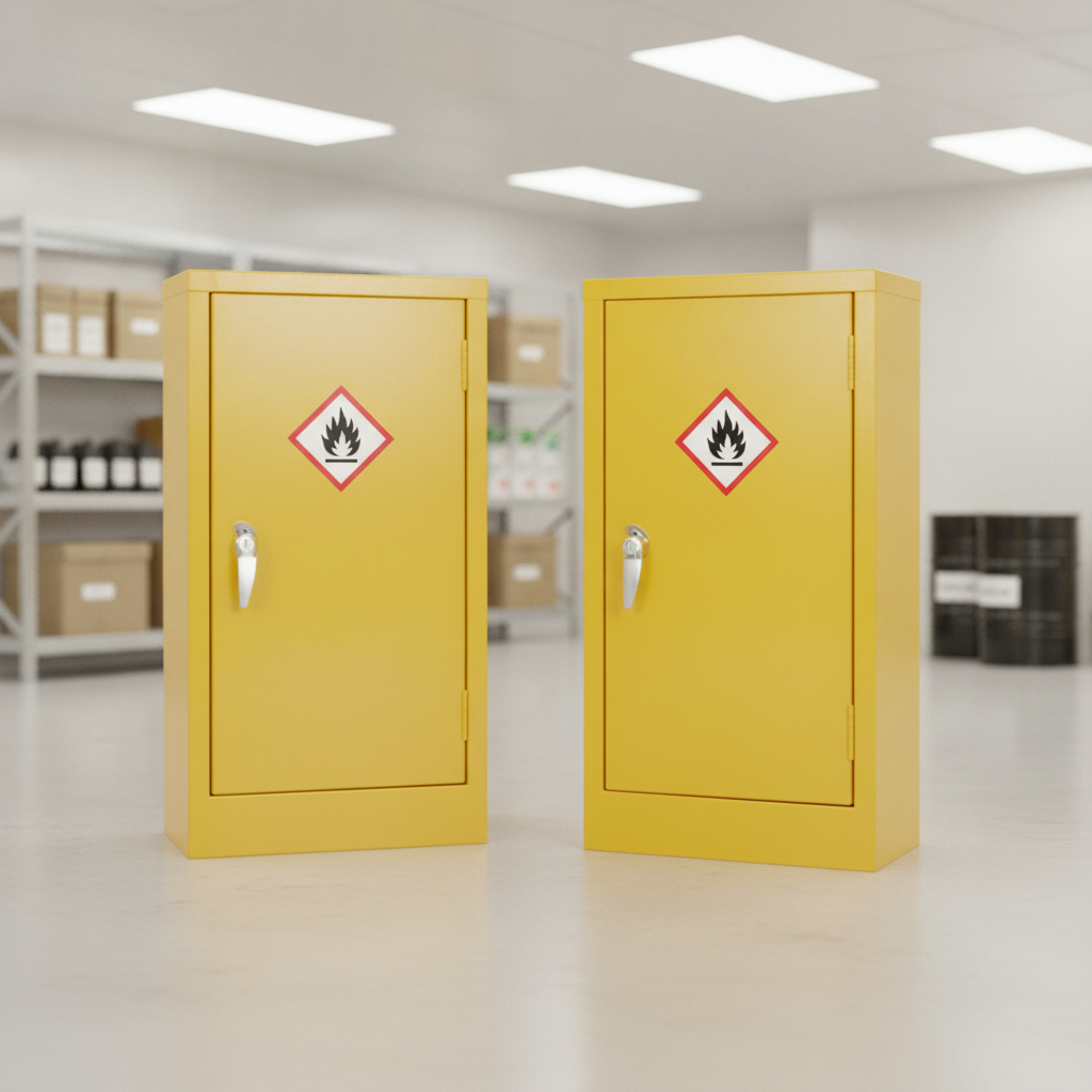 Steel Hazardous Substance Cabinet 10L for Safe Chemical Storage (Set of 2)