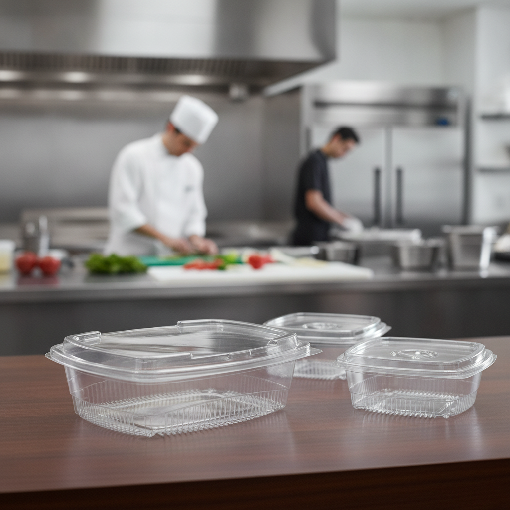 rPET Clear Deli Containers 4-35oz for Food-To-Go