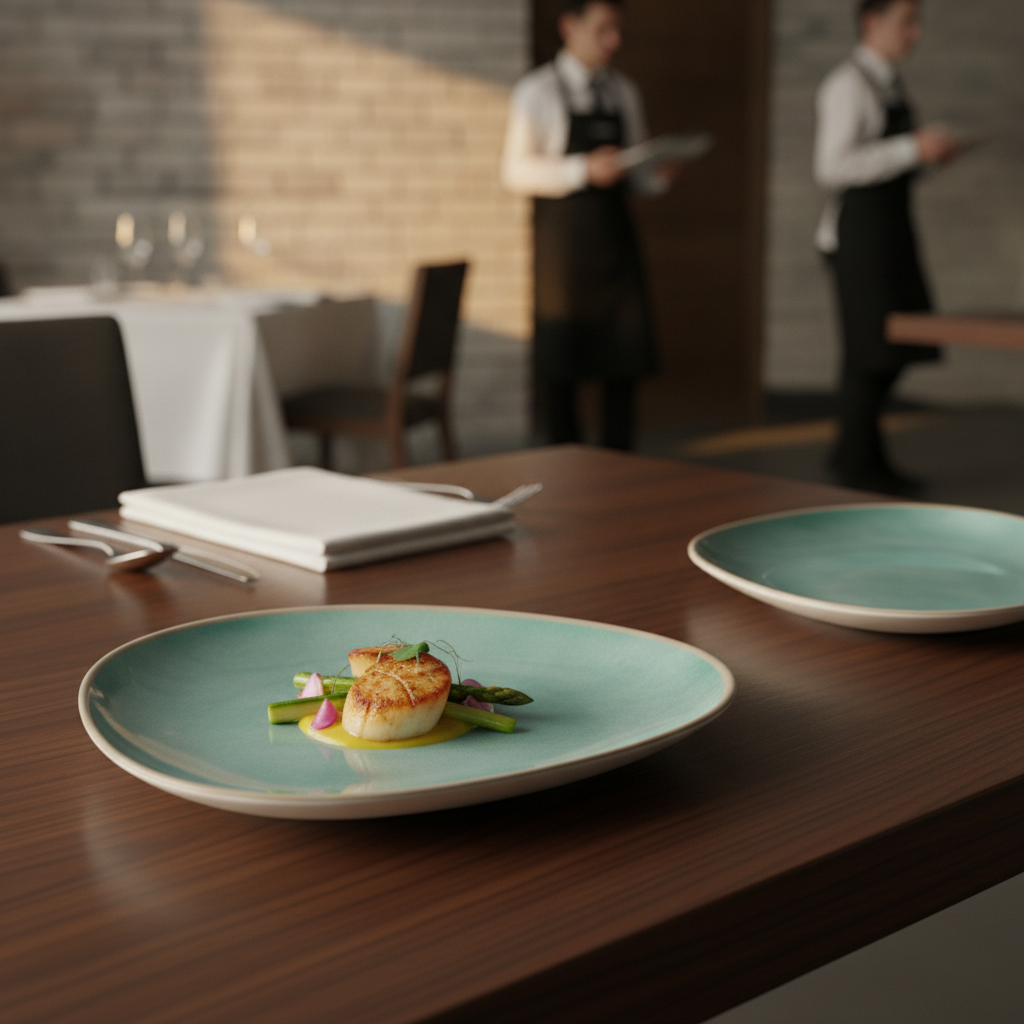 Melamine Plate Green 335x260mm for Professional Dining