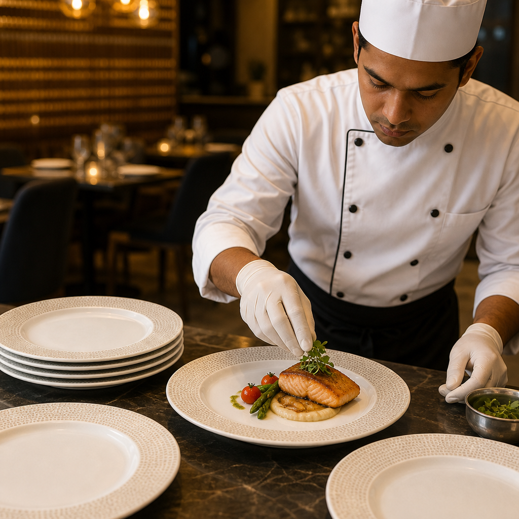 Plates 210mm Sand Vitrified Ceramic for Elegant Dining (Pack of 12)