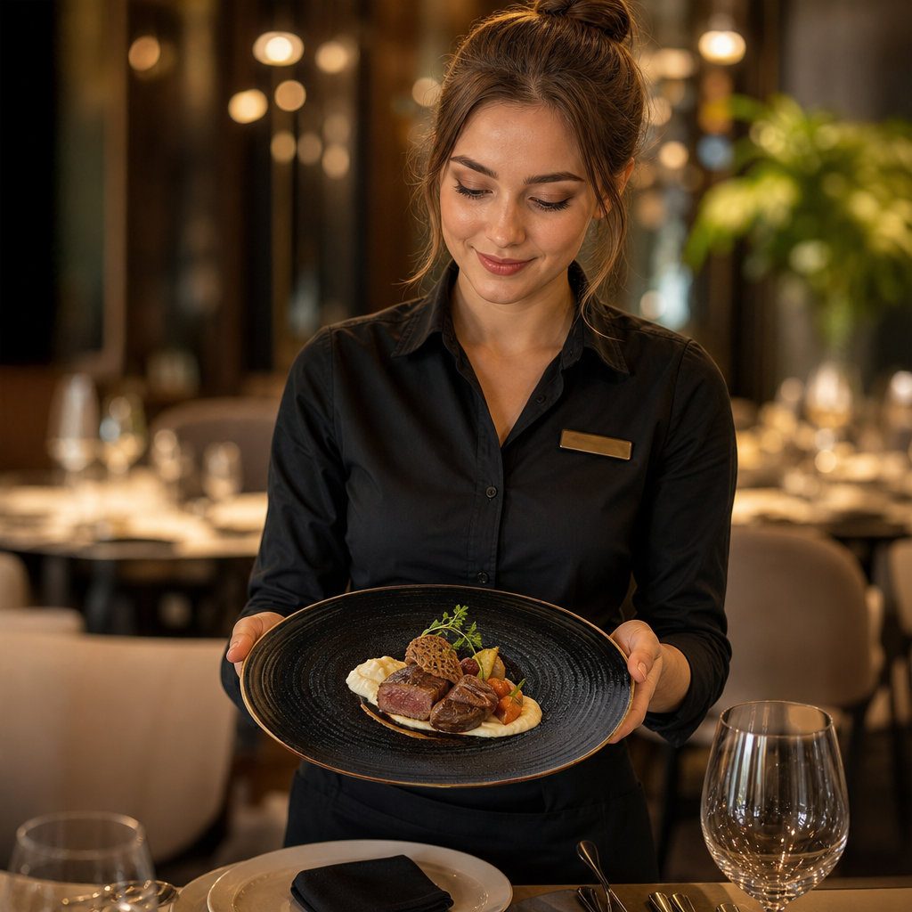 Alumina Coupe Plates 255mm Vitrified Ceramic for Fine Dining (Pack of 12)