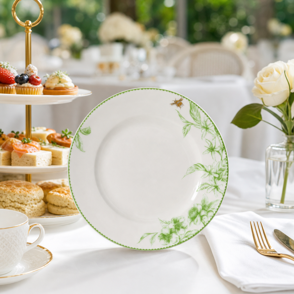 Hand-Painted Plates 168mm Ceramic for Afternoon Tea (Pack of 12)