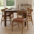 Rubber Wood Dining Chairs 760x480mm for Elegant Seating Areas (Pack of 6)