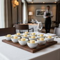 Porcelain Round Butter Blocks 280ml for Event Dining (Pack of 12)