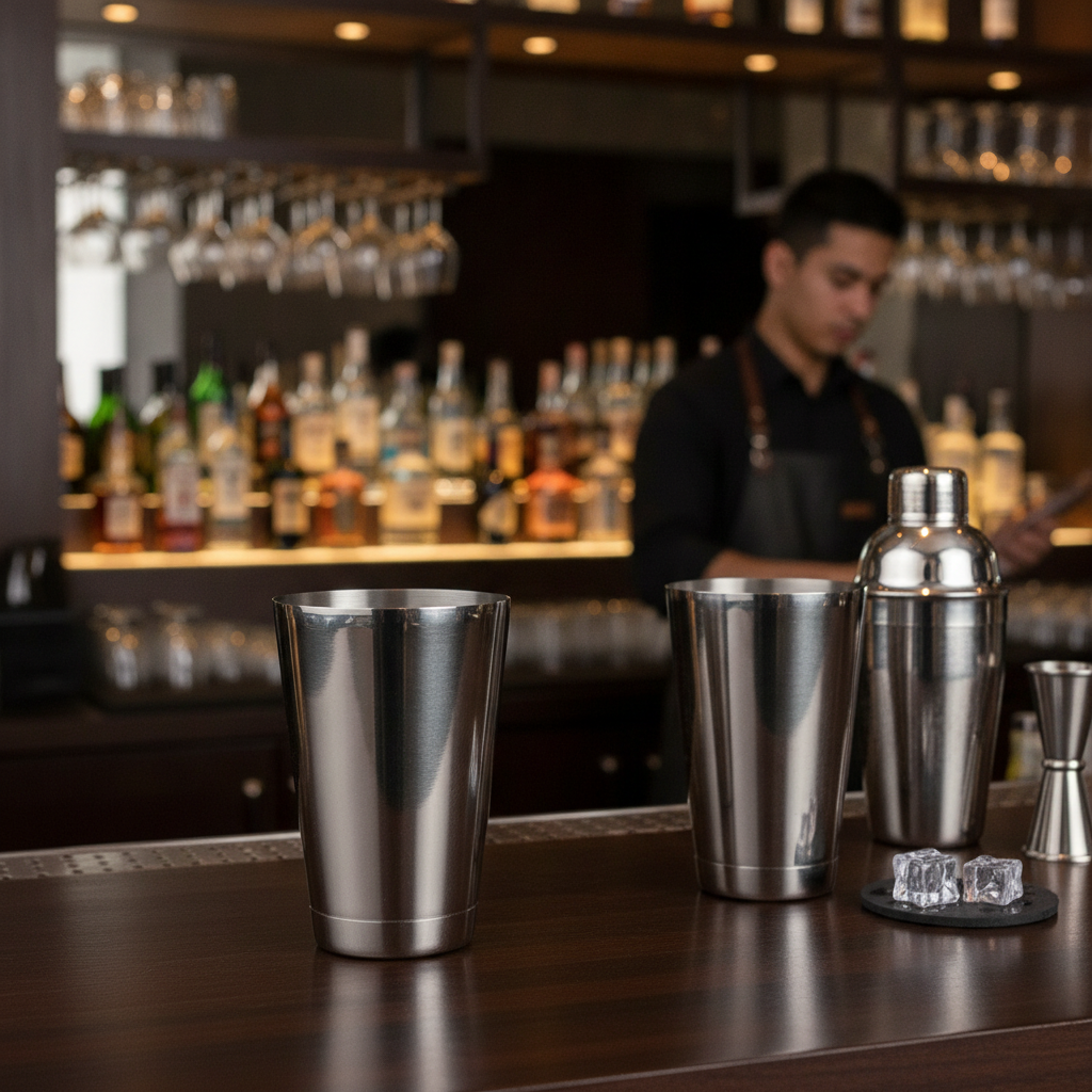Stainless Steel Boston Can 500ml for Cocktail Preparation