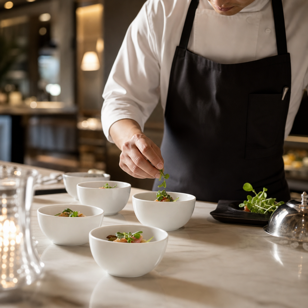 Bowls 100mm White Fine China for Upscale Dining (Pack of 12)