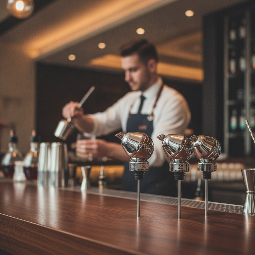 Chrome Measured Pourer 50ml for Stylish Beverage Service