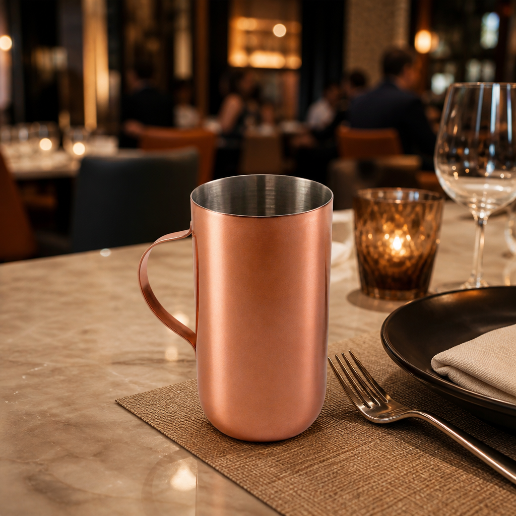 Stainless Steel Copper-Plated Tall Mug 450ml for Bars & Pubs