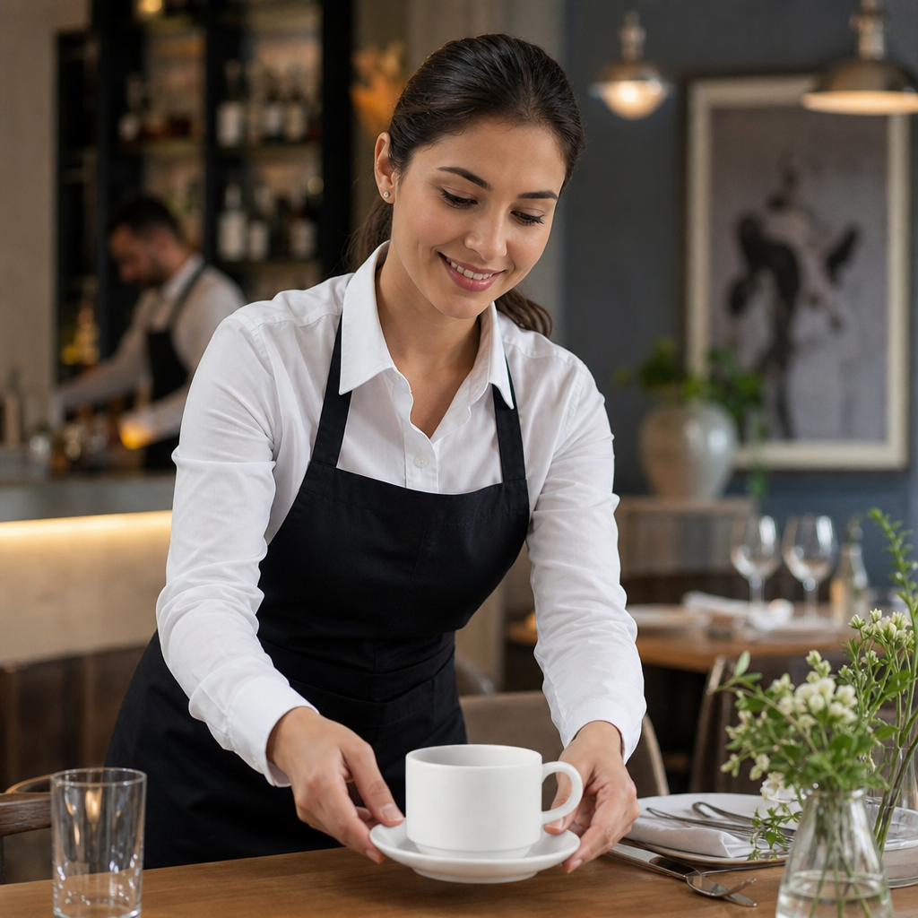 Stacking Cups 200ml Porcelain for Cafés & Restaurants (Pack of 24)